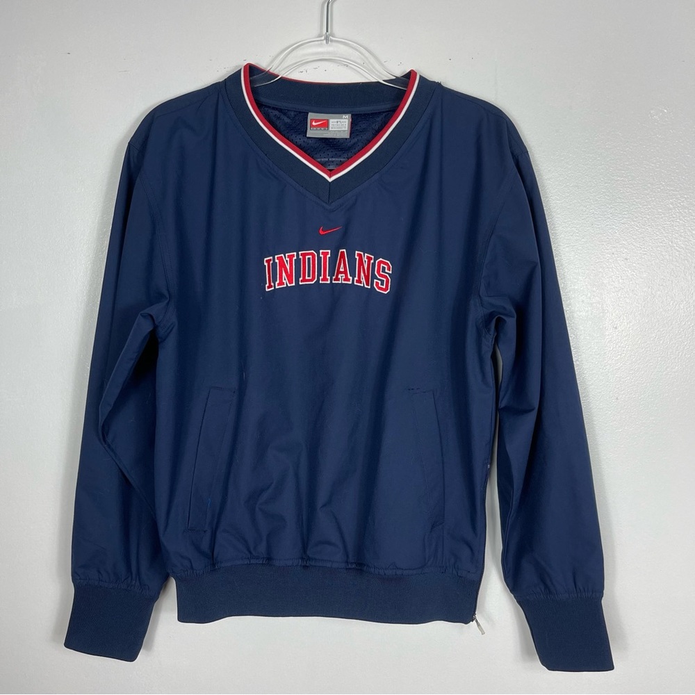 Vintage Nike MLB Indians v-neck pullover